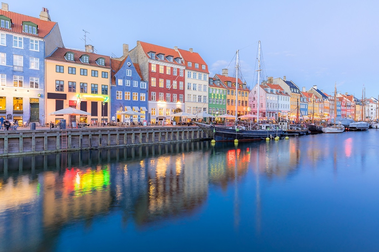 Vista di Copenaghen affacciata sul mare