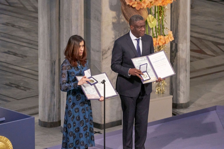 Nadia Murad and Denis Mukwege received the Nobel Peace Prize in 2018 