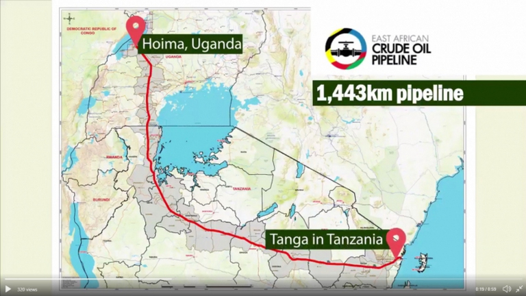 L'oleodotto East African Crude Oil Pipeline (EACOP) lungo 1.445 chilometri 