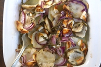 La ricetta del gratin di topinambur con patate e ricotta salata