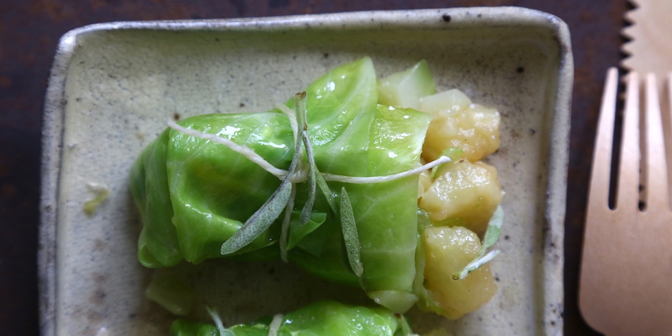 Involtini di verza con patate e formaggio d’alpeggio