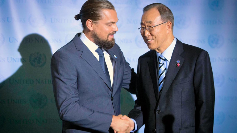 Con Ban Ki-moon, Segretario generale dell'Onu.