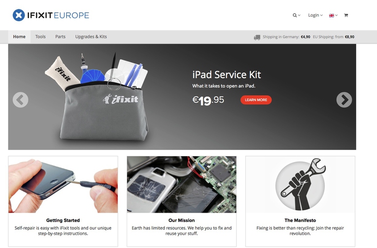 Ifix, guida online, riparabilità