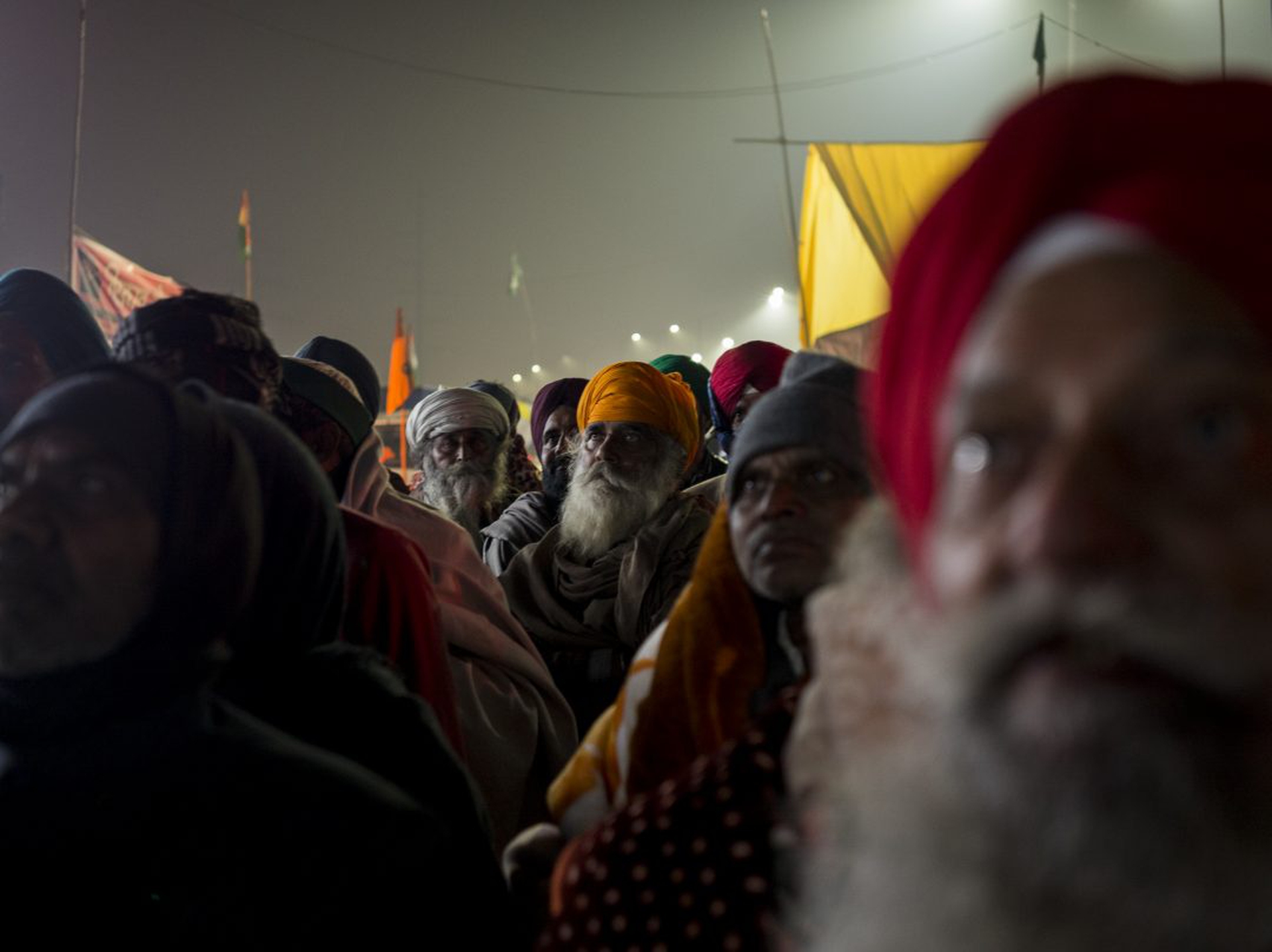 Farmers Spend New Year's Eve On Highway Leading To Delhi