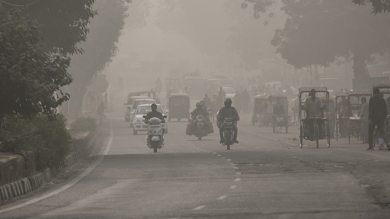 New Delhi, India, pollution