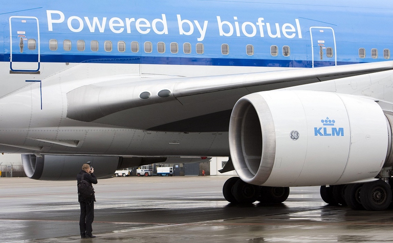 Aereo Klm alimentato a biocarburante