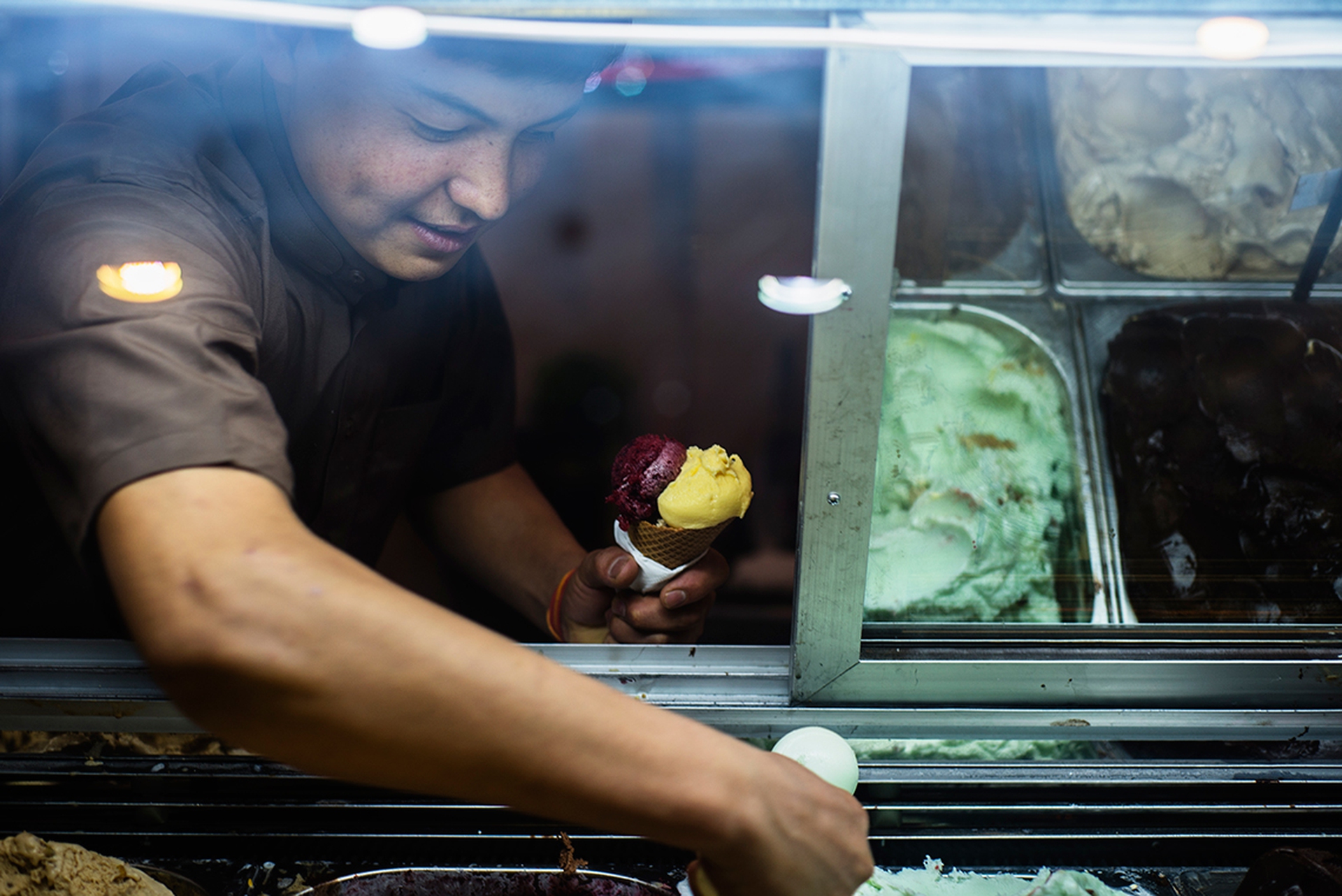 Ice cream vendor in Tehran
