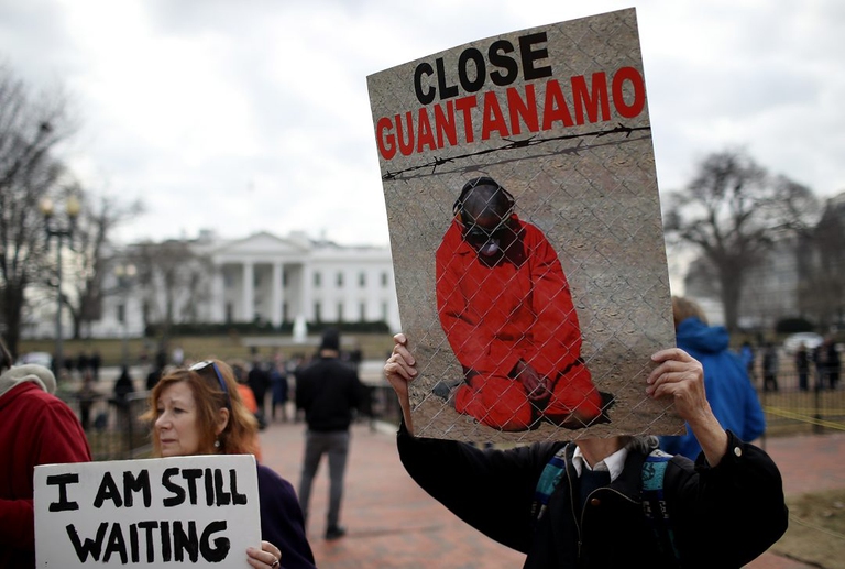 Una protesta negli Usa per chiedere la chiusura di Guantanamo