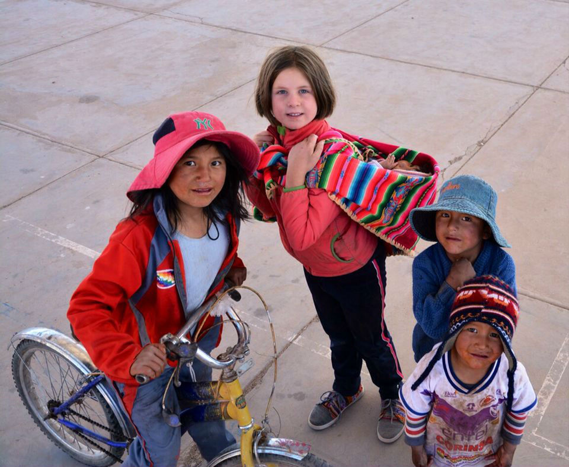 Happy Family Biocycling in Bolivia