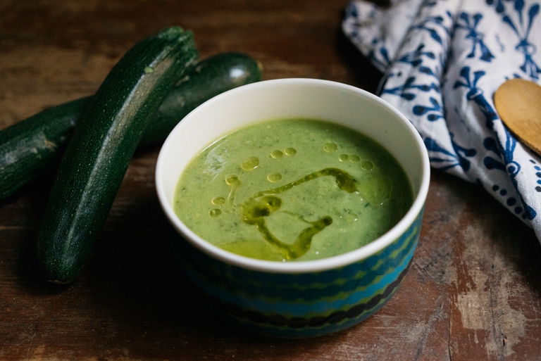 Crema di piselli e zucchine