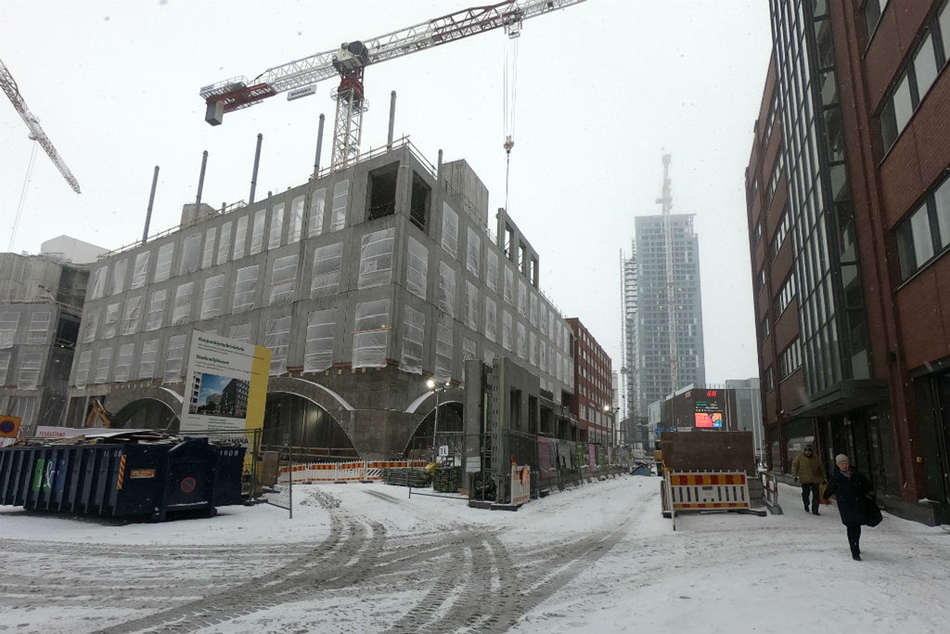 Il nuovo quartiere Kalasatama in costruzione