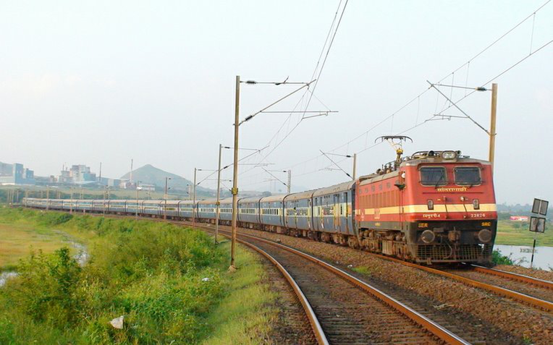 Treno passeggeri in india