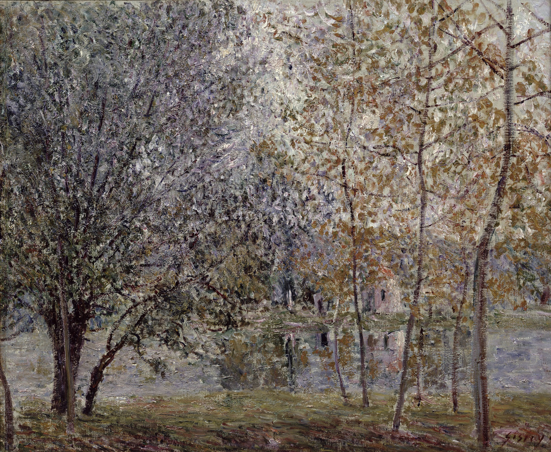 Alfred Sisley Il canale del Loing in primavera