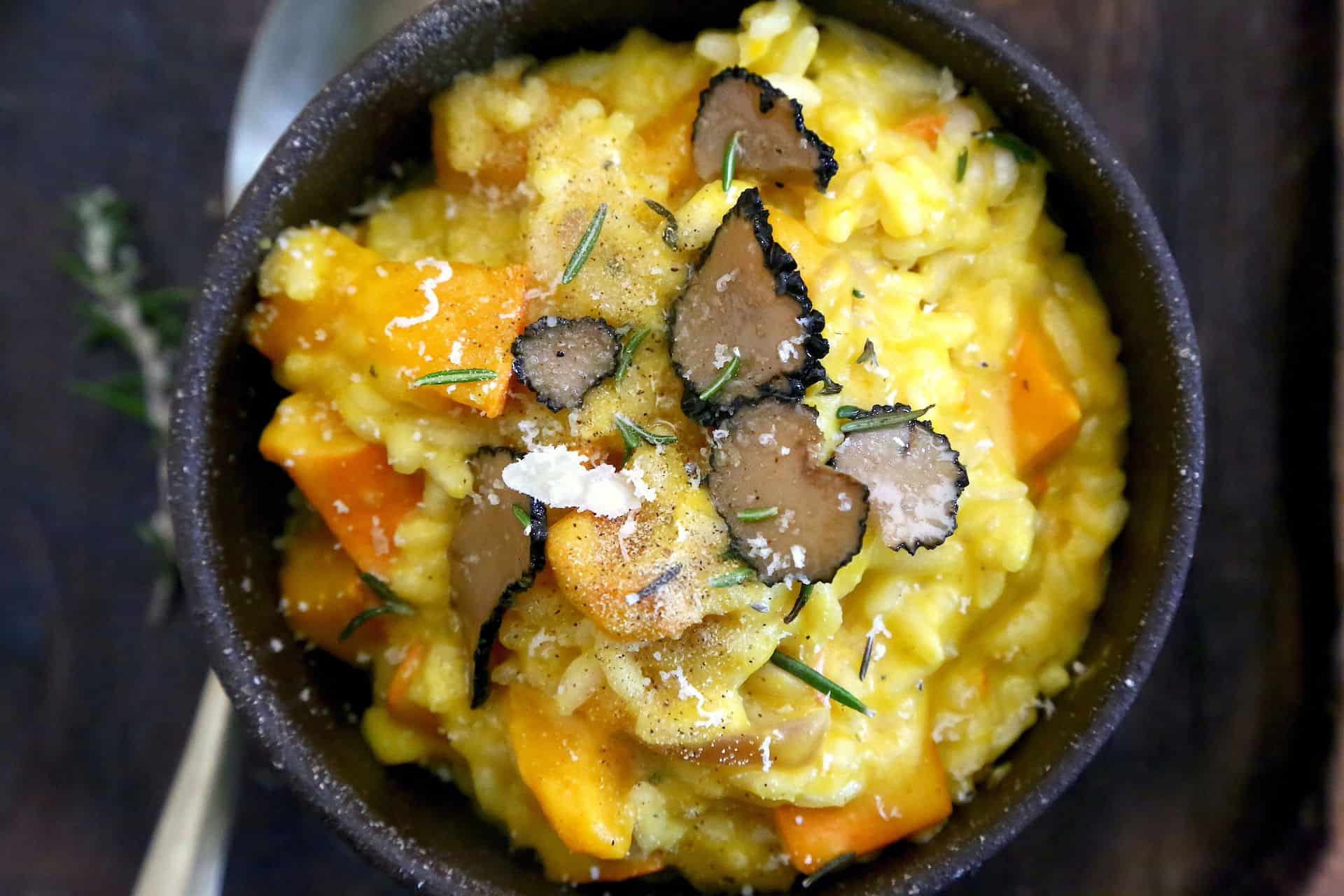 Risotto alla zucca e tartufo. La ricetta
