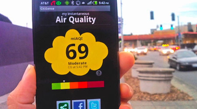 Smartphone e qualità dell'aria