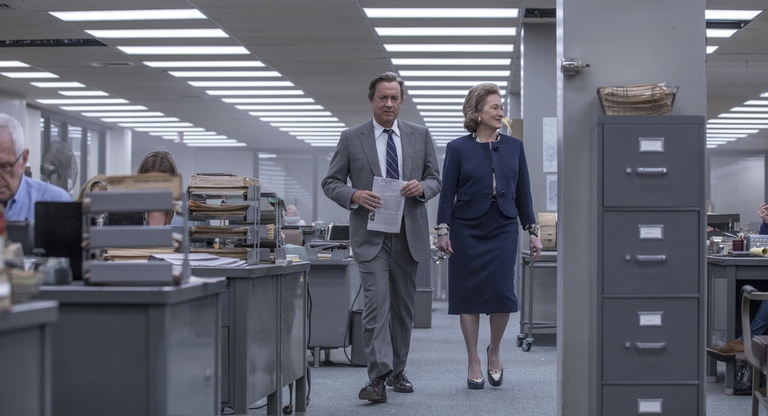Tom Hanks e Meryl Streep sul set di The Post