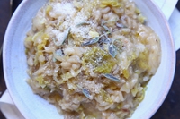 Risotto alla verza, formaggio casera e salvia