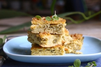 Polpettoncino di fagiolini e patate al profumo di maggiorana