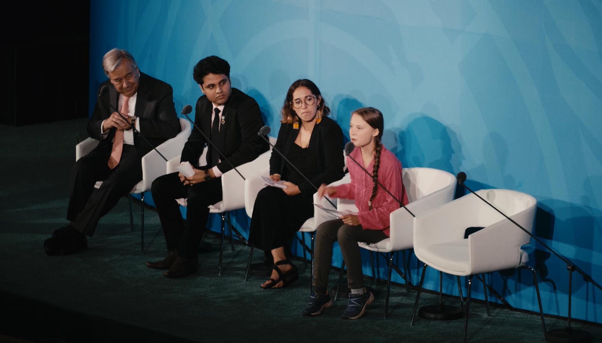 Greta Thunberg al summit Onu sul clima di New York nel 2019