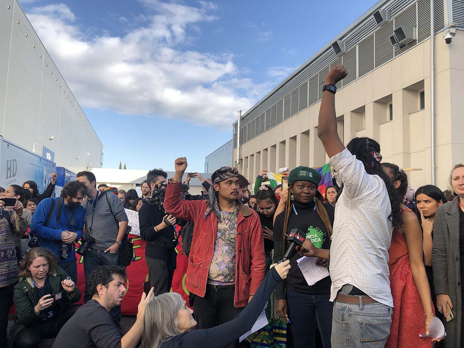 Indigenous protesters at COP25