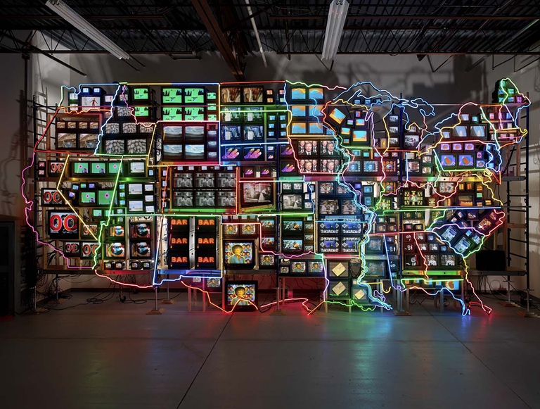 videoarte, Electronic superhighway di Nam June Paik