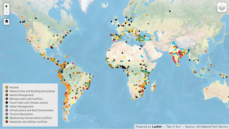 Ejolt e Cdca: Atlante dei conflitti ambientali nel mondo