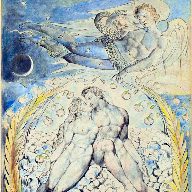 William Blake, Satana osserva Adamo ed Eva, 1822