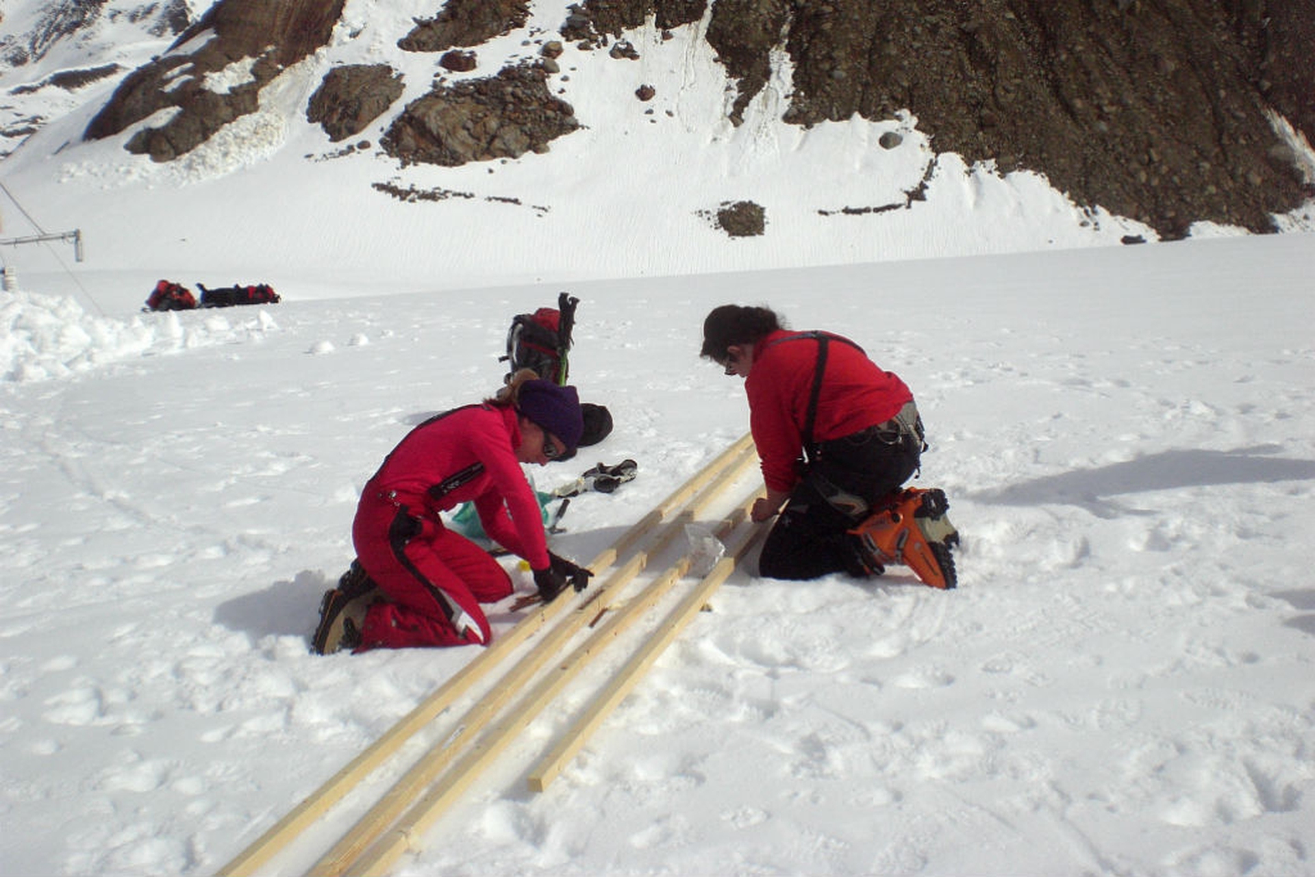 Campionamenti sul ghiacciaio