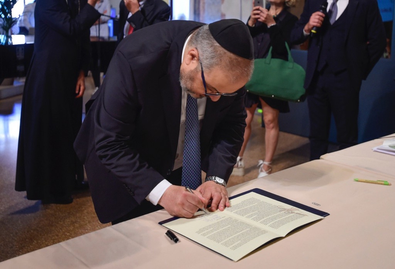 Religious leaders sign a letter to be delivered at G7 Environment asking the ministers to protect the Planet.