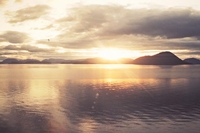 Il sole di mezzanotte in Alaska