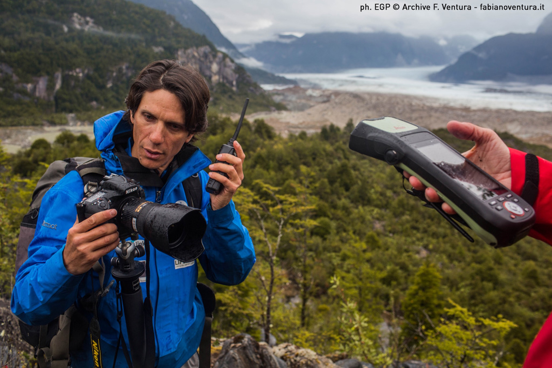 Georeferenzazione dei transetti fotografici sul ghiacciaio Exploradores