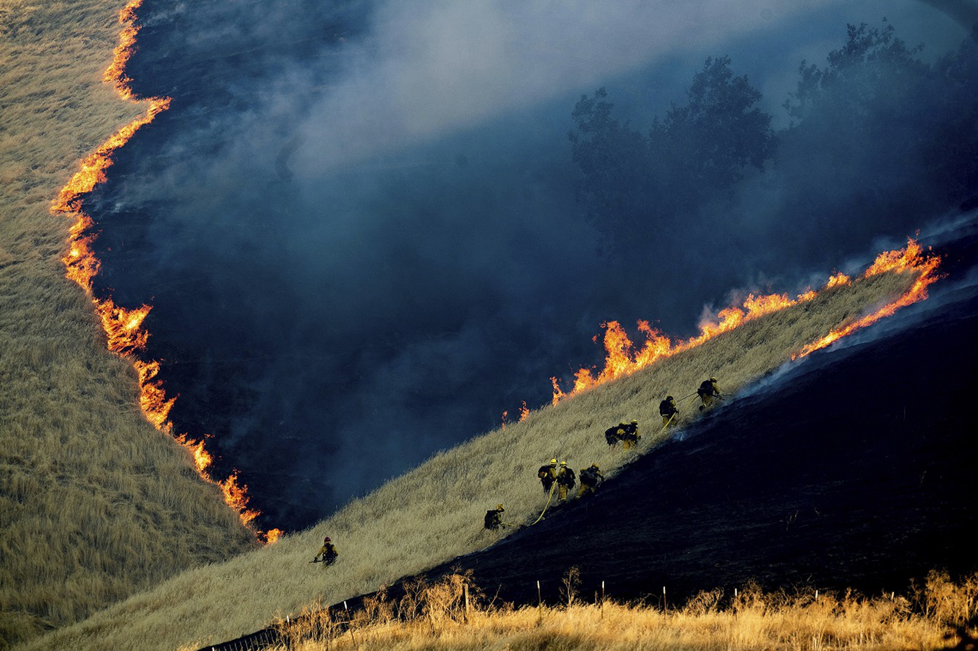 Battling the Marsh Fire, Noah Berger, World Press Photo 2020