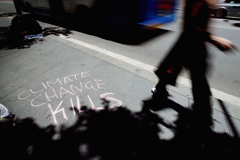 Graffito contro cambiamenti climatici