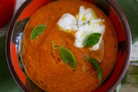 Crema tiepida di pomodori arrostiti con burrata, la ricetta