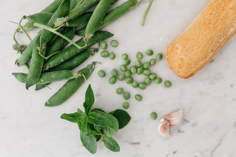 Gazpacho di piselli e menta