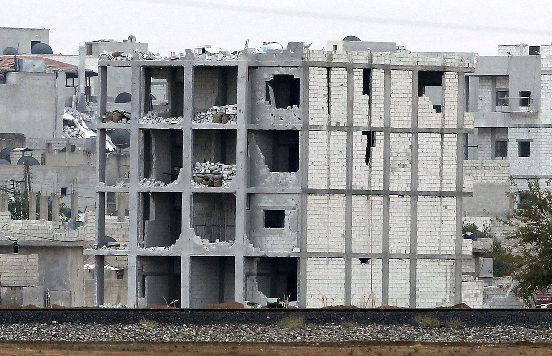 Palazzo bombardato in Siria