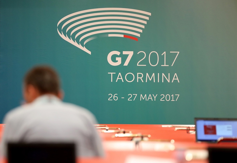 Una delle sale che ospita il G7 di Taormina, il 26 e 27 maggio ©Sean Gallup/Getty Images