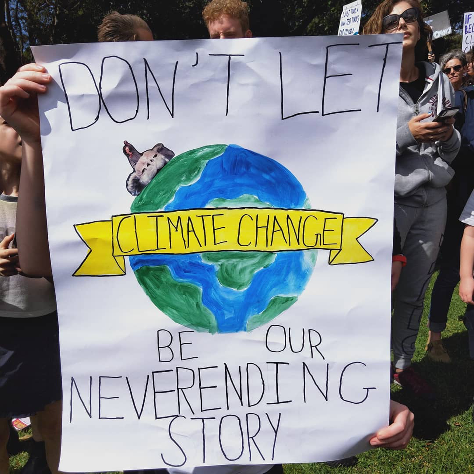 Uno dei cartelli dello sciopero di Sydney