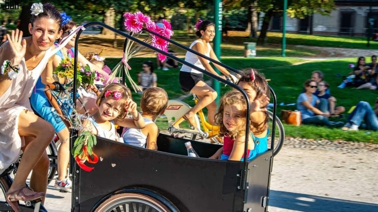 Settimana Europea della mobilità, car free day, Fancy women Bike ride