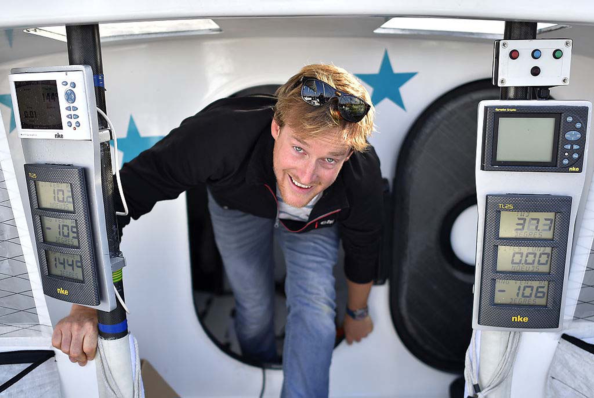 Conran Colman onboard Foresight Natural Energy © LOIC VENANCE:AFP:Getty Images