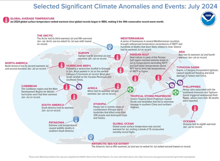 caldo eventi estremi luglio 2024 