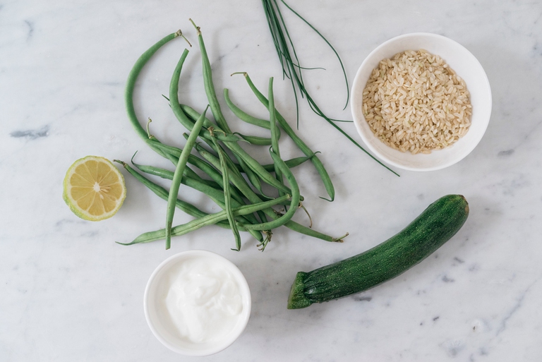 Riso integrale con verdure