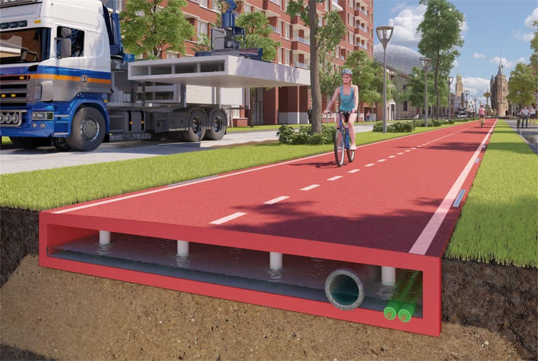 pista ciclabile olanda plastica riciclata plasticroad