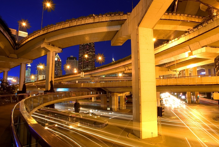 Strada sopraelevata in Cina