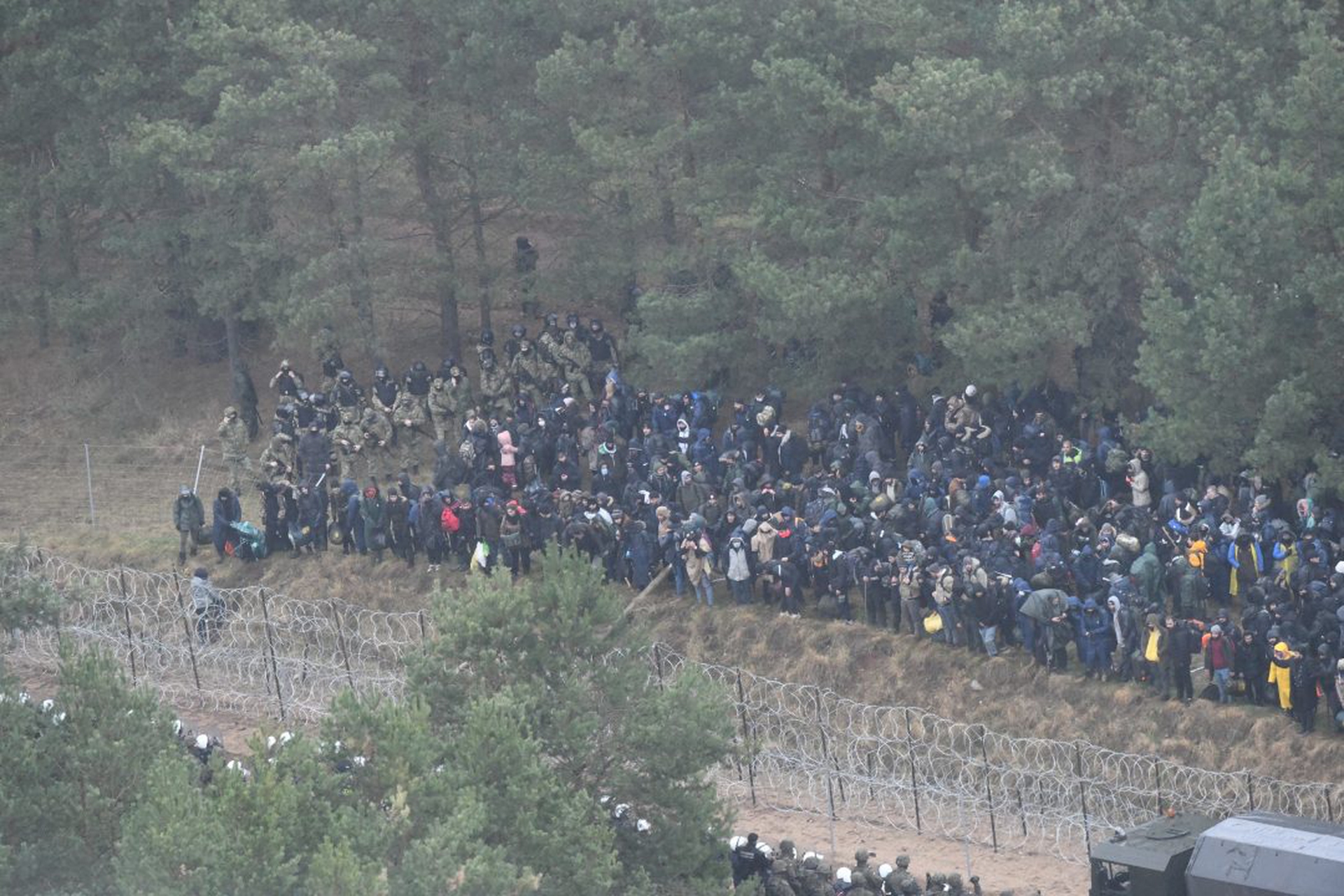 Migrants Amass On Belarus-Polish Border