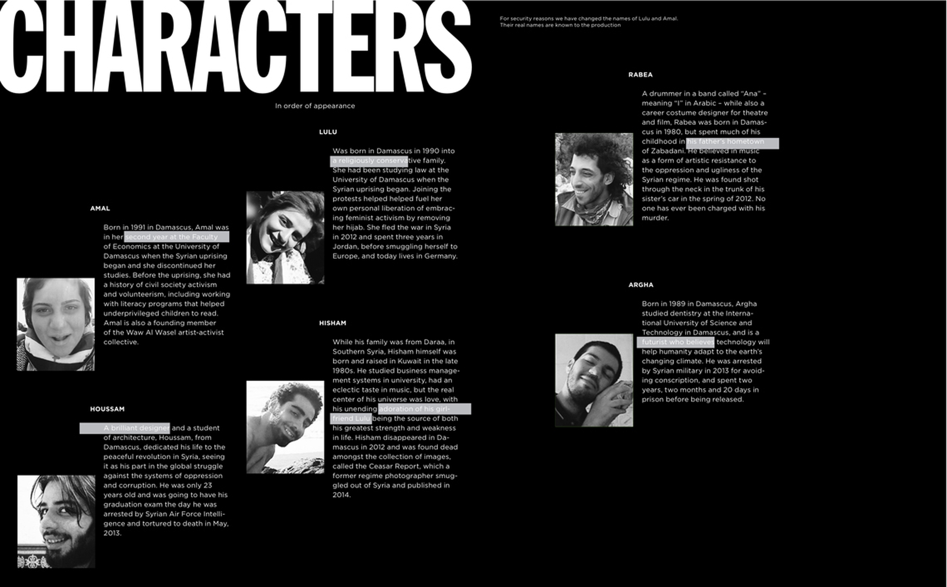 I protagonisti di questa storia vera