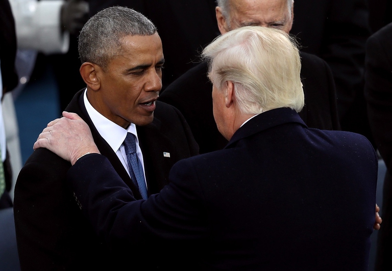 Obama e Trump, ex e attuale presidente degli Stati Uniti