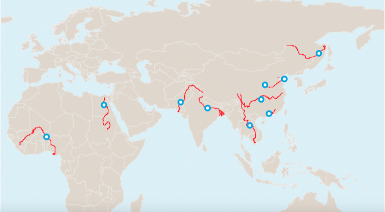 10 fiumi maggiormente responsabili della plastica in mare