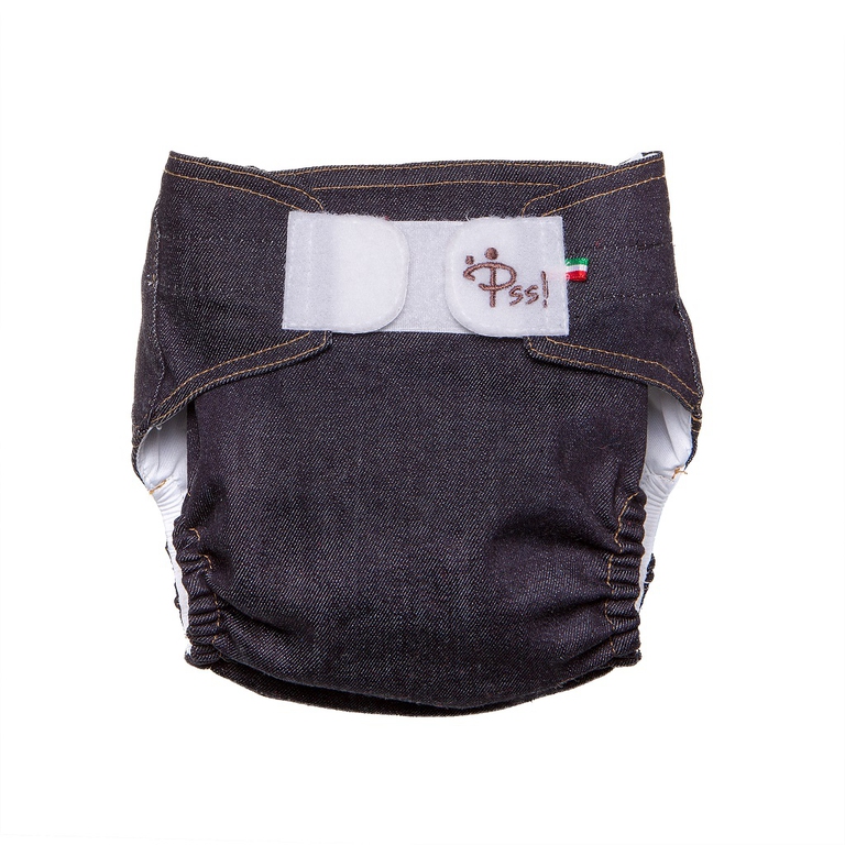 La linea Glam dei pannolini lavabili Pss!: completamente made in Italy si compongono di tre parti da poter lavare distintamente, secondo le esigenze. La parte assorbente usa viscosa di pioppo.