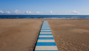 Le mitiche spiagge di Rimini.
